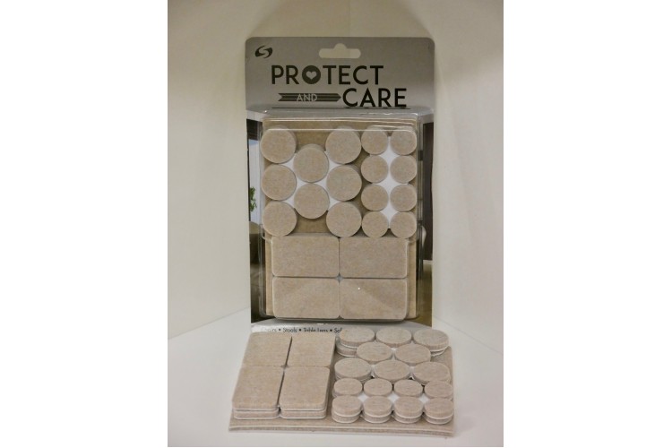 42-Piece Multi Pack Self-Adhesive Felt Pads – 5mm Thick – STR10